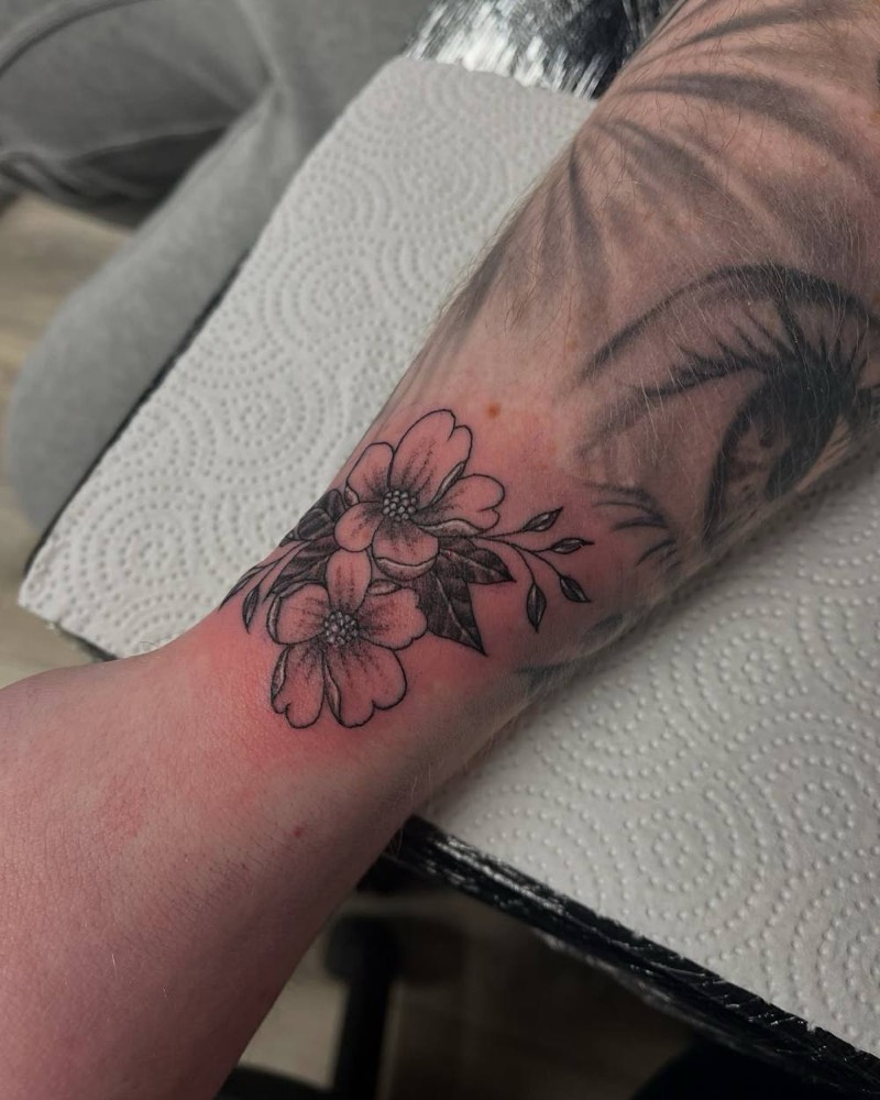 Flowers on a forearm